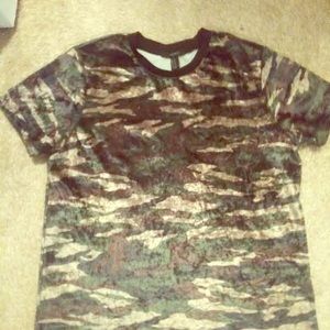 Trendy fatigue velour top